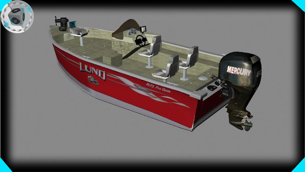 lund fishing boat 3d max